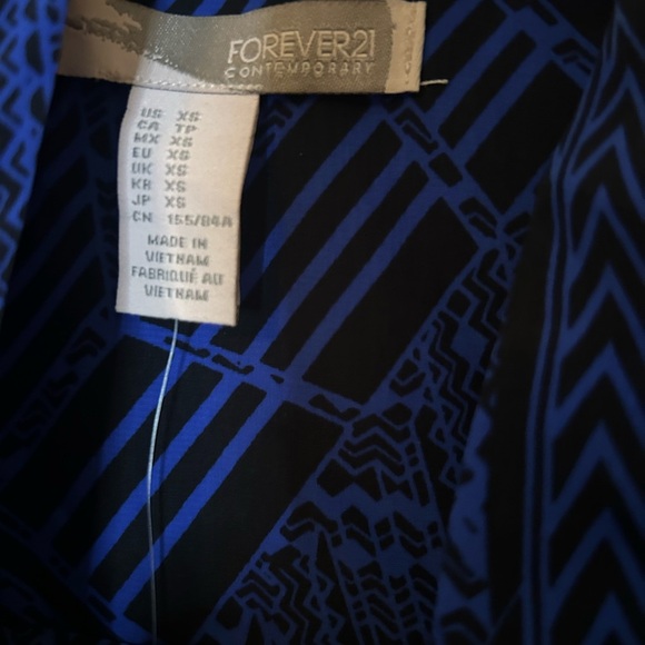 blue and black patterned mini dress from Forever 21 - Picture 3 of 3
